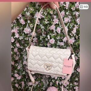 Juicy Couture Pink Quilted Heart Bag